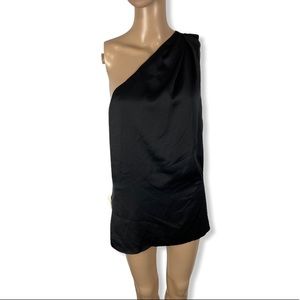Reiss Black one shoulder Opened back top